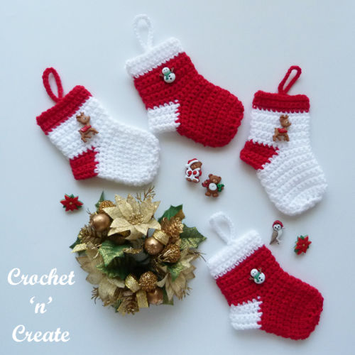 Mini Crochet Christmas Stockings