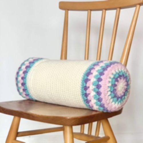 The Crochet Bolster Pillow by Cosy Rosie UK