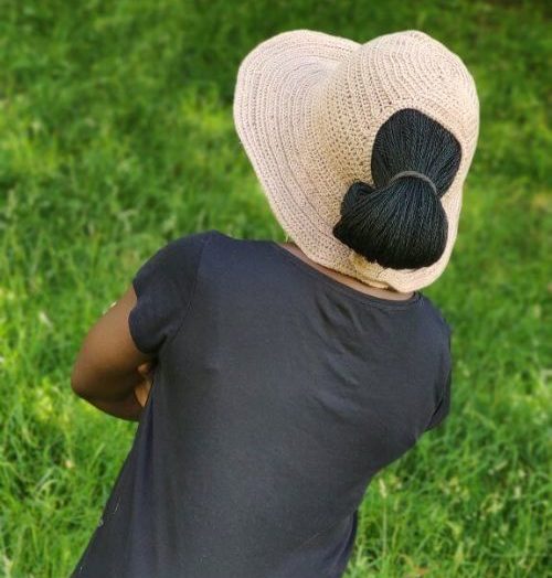 The Low Ponytail Sun Hat by Fosbas Designs