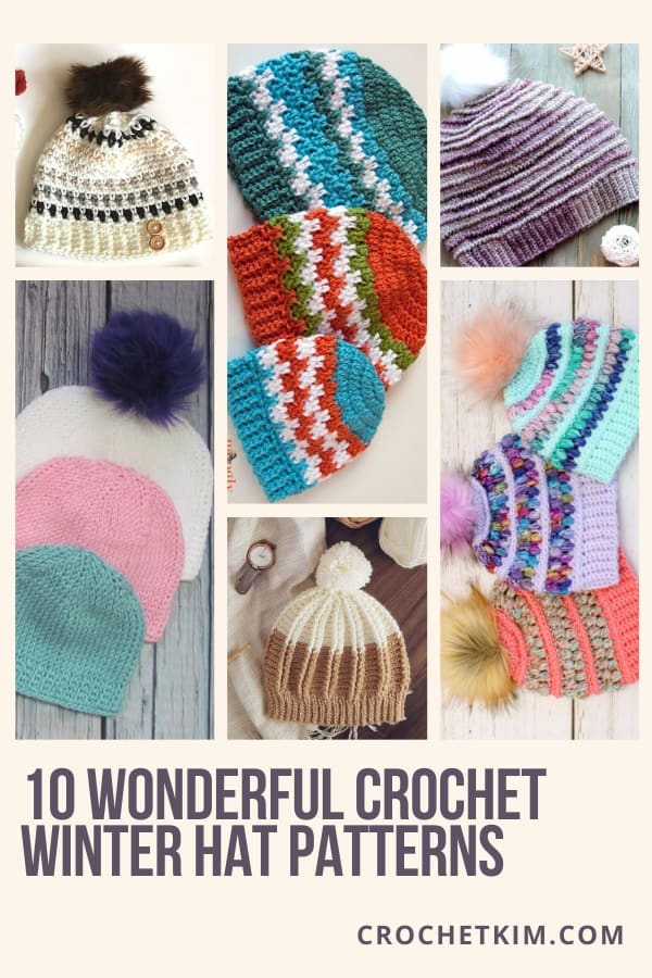 10 Wonderful Free Crochet Winter Hat Patterns - CrochetKim™