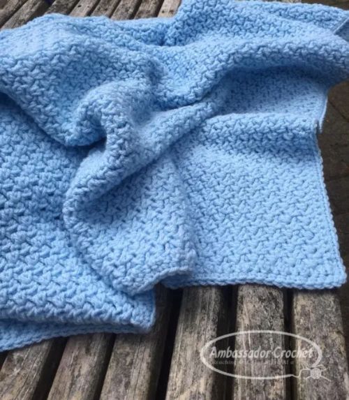 10 Beautiful Free Baby Boy Crochet Blanket Patterns - CrochetKim™