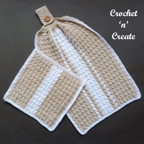 The Kitchen Hand Towel-Dishcloth by Crochet ‘n’ Create