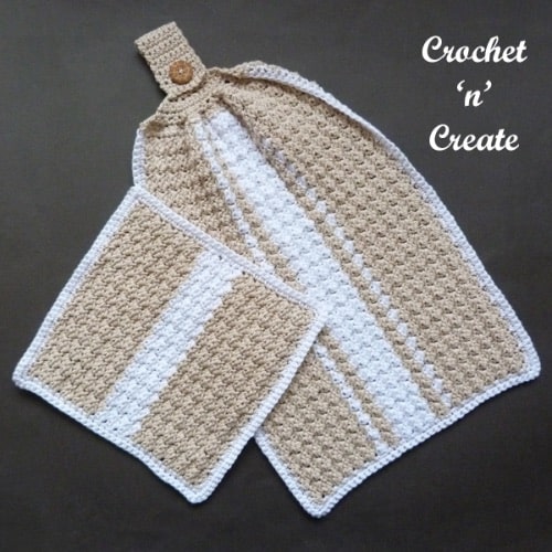 Easy Free Crochet Kitchen Dish Towel Pattern