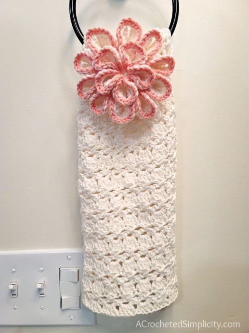 Sunflower Crochet Hand Towel - A Crocheted Simplicity