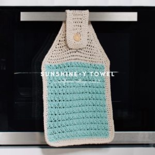 Sunshine-y Hanging Towel by Sunflower Cottage Crochet