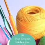 crochet hools and yarn