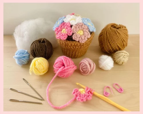 Crochet Flower Pot Kit by StuffingStuff