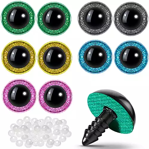 100 Pieces Large Safety Eyes (Choose Your Size)