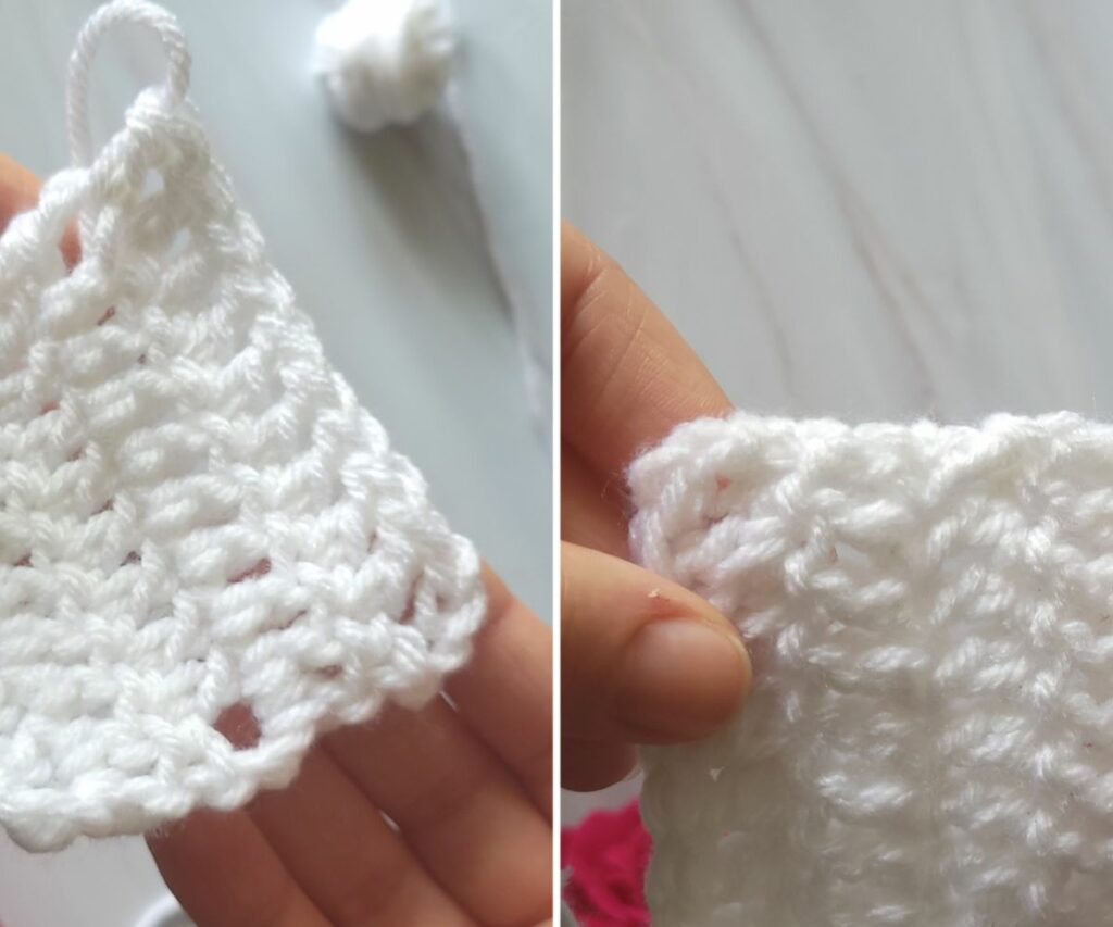 Comparison for Stacked Single Crochet Tutorial