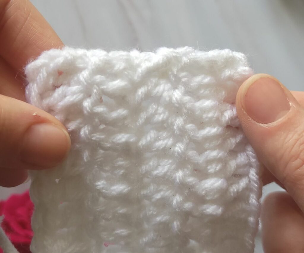 Stacked Single Crochet Swatch
