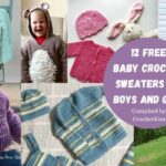 12 Free Baby Crochet Sweaters For Boys and Girls
