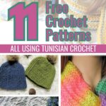 selection of tunisian crochet garments