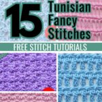 swatches of different tunisian crochet fancy stitches